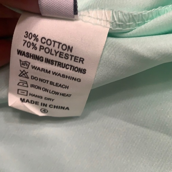 Hazel & Olive light green/mint silky satin shirt dress Size L - Picture 15 of 17